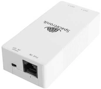 Spacetronik Ethernet PoE plėstuvas 2x 100Mbps SP-EPOEF21