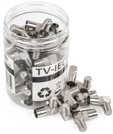 Spacetronik F lizdas / Kampinis TV lizdas TV-IECF0190 Dėžutė 50 vnt