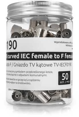 Spacetronik F lizdas / Kampinis TV lizdas TV-IECF0190 Dėžutė 50 vnt