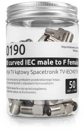 Spacetronik F lizdas / TV kištukas kampuotas TV-IECM0190 Dėžutė 50 vnt