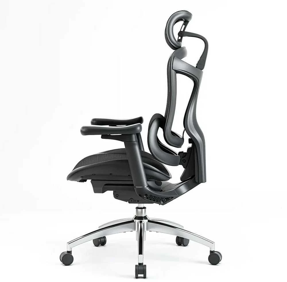 Juoda ergonomiška kėdė Doris 30 profilis