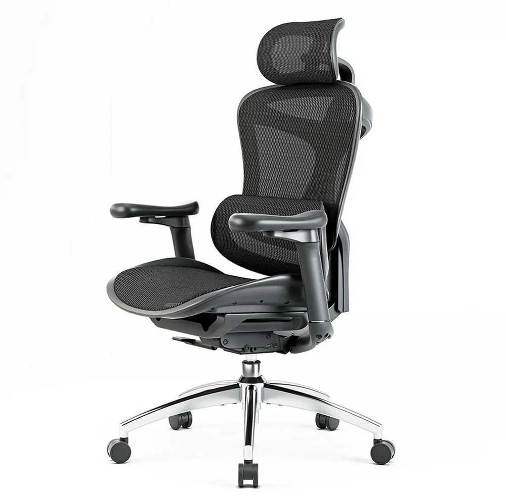Juoda ergonomiška kėdė Doris 30 su tinkliniu atlošu