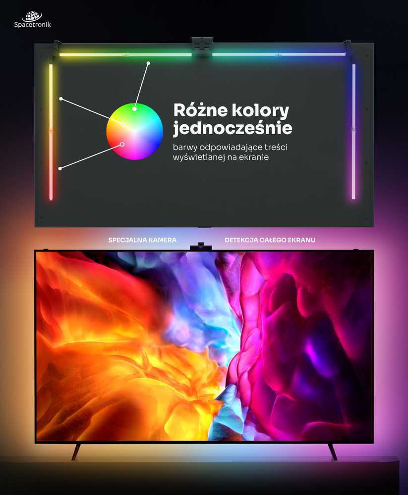 TV apšvietimas Spacetronik Glow Three 75 coliai 75