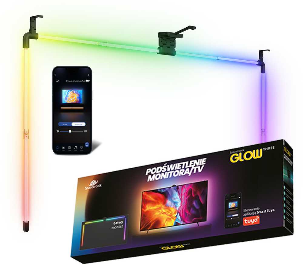 TV apšvietimas Spacetronik Glow Three 75 coliai 75
