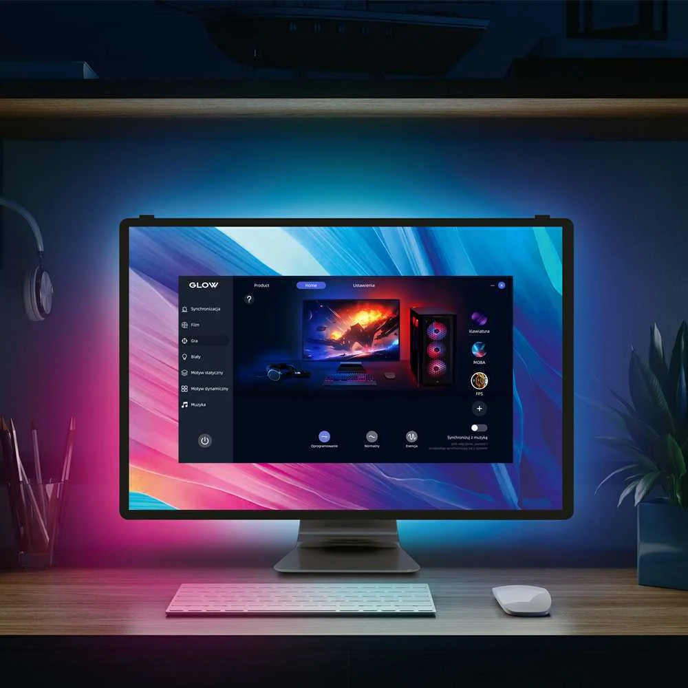 Spacetronik „Glow Three PC“ 32 colių 32 colių monitoriaus foninis apšvietimas