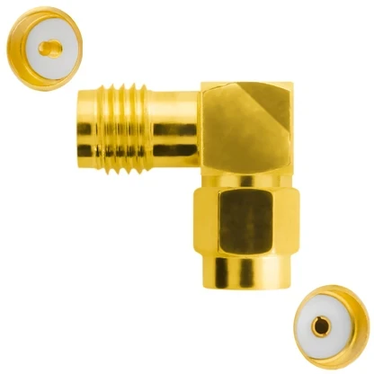 Spacetronik GSM adapteris RP-SMA kištukas / RP-SMA lizdas 90 laipsnių.