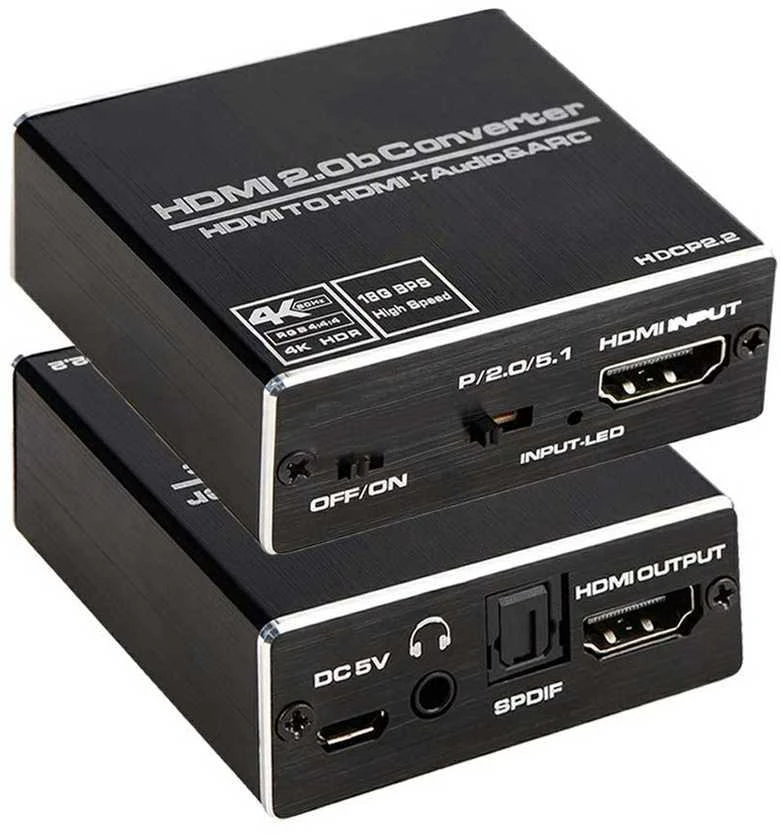 Spacetronik HDMI-HDMI + garso ištraukiklis SPDIF ARC SPH-AE06