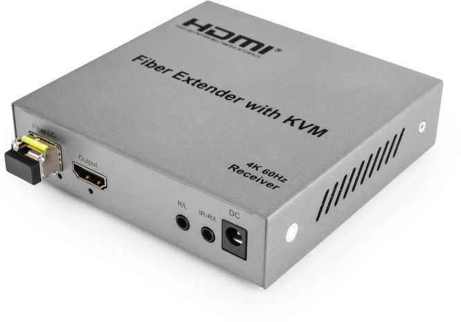 Spacetronik HDMI į optinio pluošto keitiklis SPH-FO11 KVM 4K 60Hz