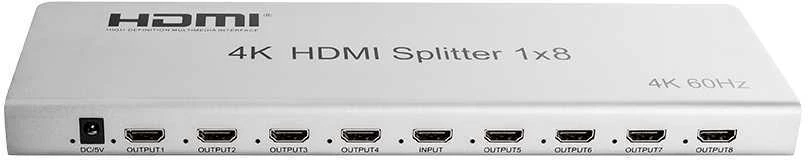Spacetronik HDMI skirstytuvas 1x8 SPH-RS108_V46 4K 60Hz CEC