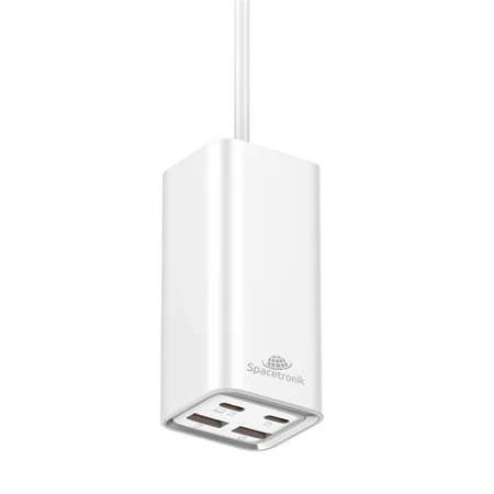 Spacetronik Įkroviklis SR102 65W, 2x PD4+ USB-C, 2x QC3.0 USB-A