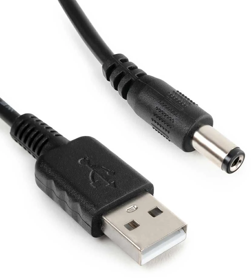 USB į DC 5.5mm maitinimo kabelio jungtys