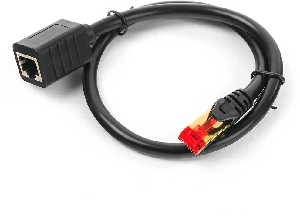 Spacetronik Kabelis LAN ilgintuvas CAT7 juoda 1m