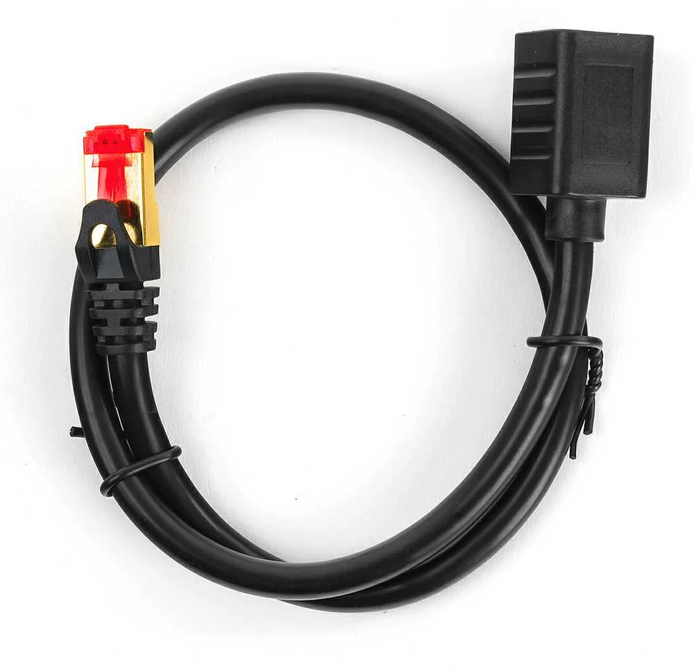 Spacetronik Kabelis LAN ilgintuvas CAT7 juoda 1m