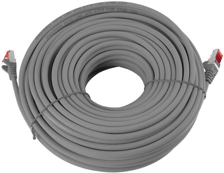 Spacetronik RJ45 CAT 6 S/FTP kabelis AWG27 LSZH pilkas 25m