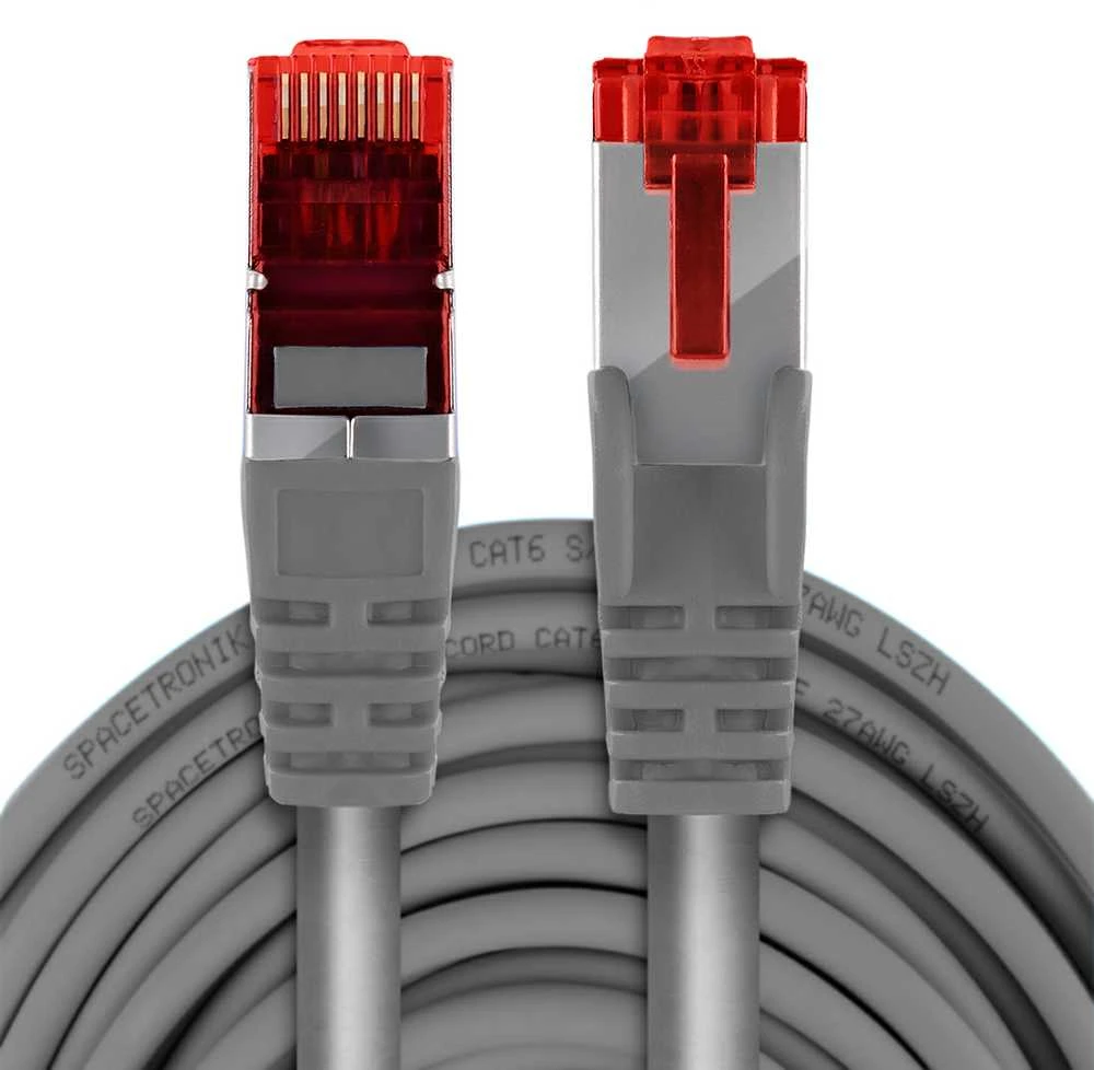 Spacetronik RJ45 CAT 6 S/FTP kabelis AWG27 LSZH pilkas 25m