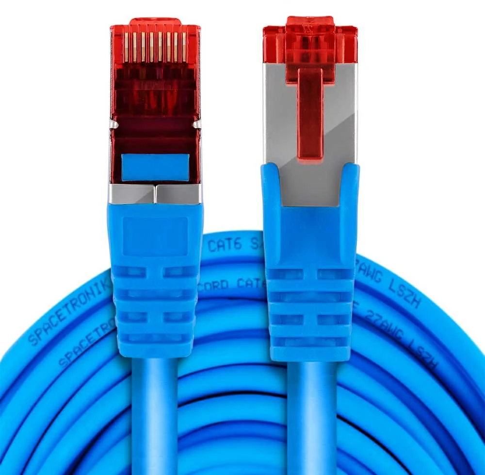 Spacetronik Kabelis RJ45 CAT 6 S/FTP AWG27 LSZH mėlyna 30m