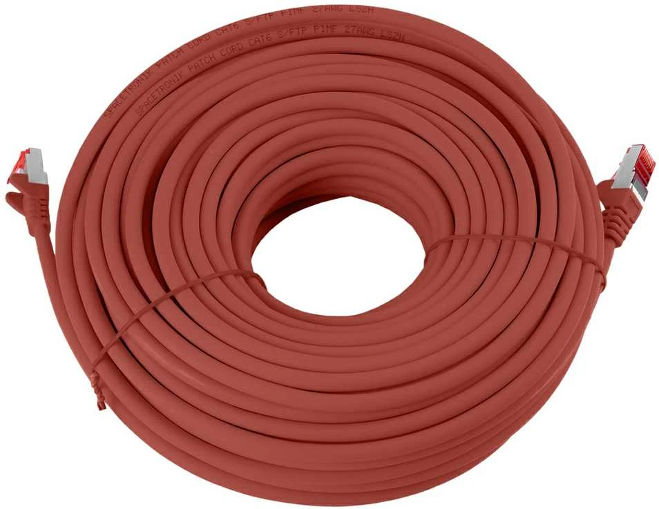 Spacetronik Kabelis RJ45 CAT 6 S / FTP AWG27 LSZH raudonas 20m