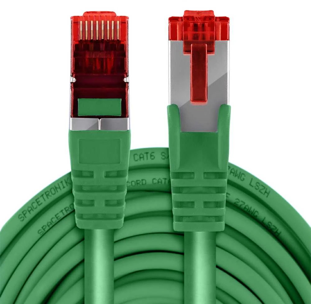 Spacetronik Kabelis RJ45 CAT 6 S/FTP AWG27 LSZH žalia 25m