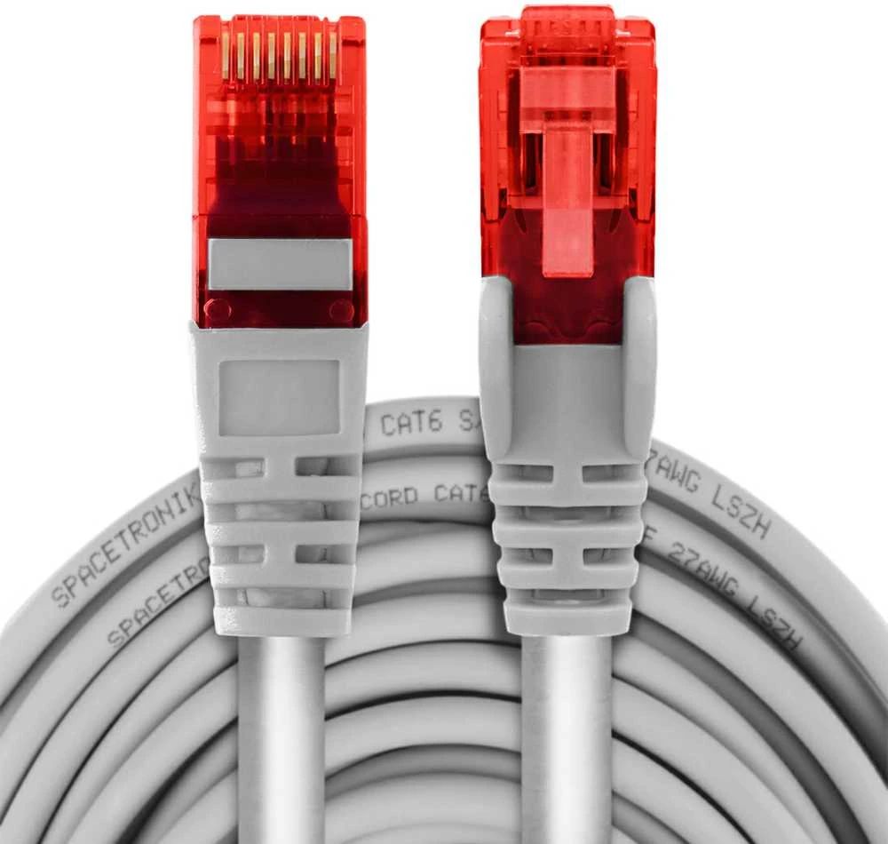 Spacetronik Kabelis RJ45 CAT 6 U/UTP AWG24 balta 5m