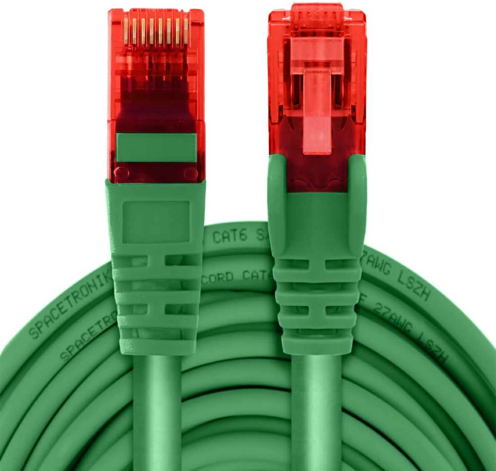 Spacetronik Kabelis RJ45 CAT 6 U/UTP AWG24 žalia 25m