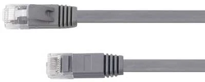 Spacetronik RJ45 CAT 6a U/UTP AWG32 plokščias pilkas kabelis 0,5 m