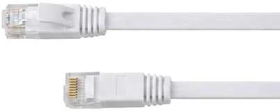 Spacetronik RJ45 CAT 6a U/UTP AWG32 plokščias baltas kabelis 5 m