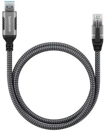 Spacetronik USB-A gigabito tinklo plokštė, 2 m adapterio laidas