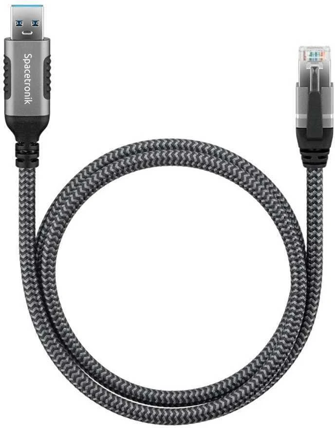 Spacetronik USB-A gigabito tinklo plokštė, 3 m adapterio laidas