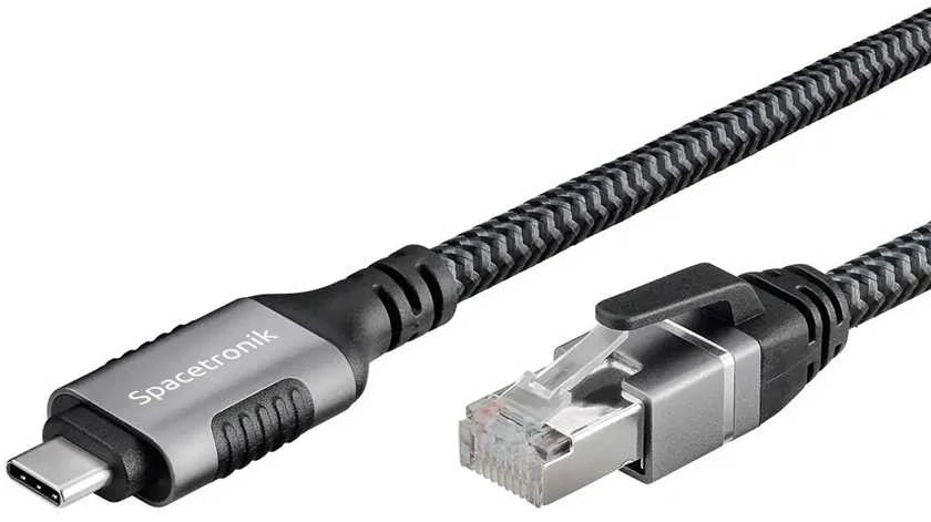 Spacetronik USB-C gigabito tinklo plokštė, 1,5 m adapterio laidas