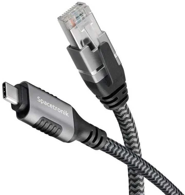 Spacetronik USB-C gigabito tinklo plokštė, 1 m adapterio laidas