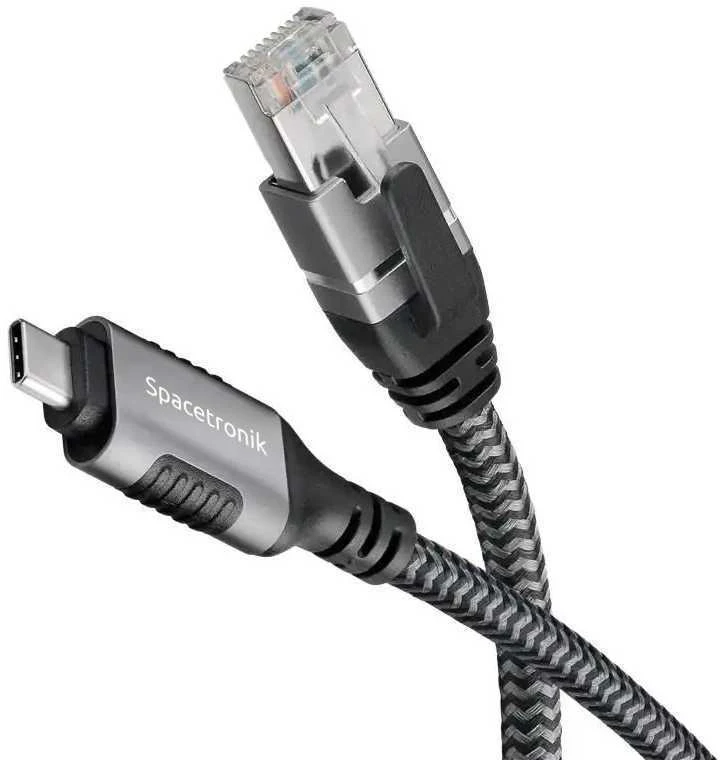 Spacetronik USB-C gigabito tinklo plokštė, 1,5 m adapterio laidas