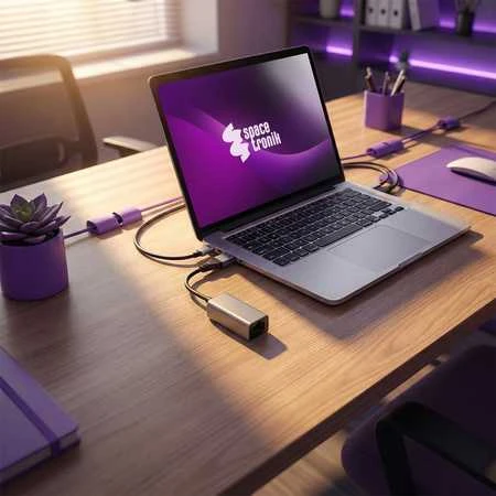 Spacetronik Karta LAN 1 Gigabit adapter USB-C USB 3.0 na RJ45