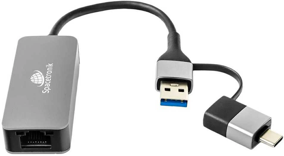 Spacetronik Karta LAN 2.5Gbps adapter USB-C USB 3.0 na RJ45