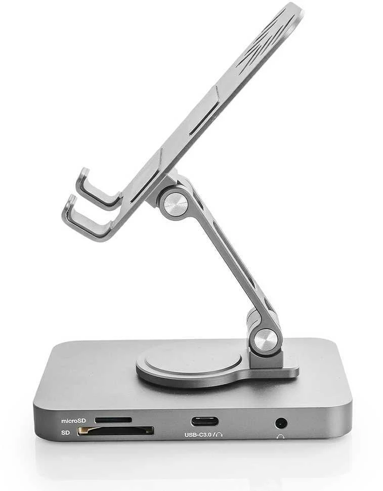 Spacetronik Kelių prievadų USB-C 10in1 telefono stovas SPE-PB03