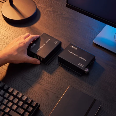 Spacetronik HDMI į šviesolaidį konverteris SPH-FO15 KVM