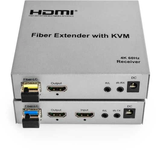 Spacetronik HDMI į optinio pluošto keitiklis SPH-FO11 KVM 4K 60Hz