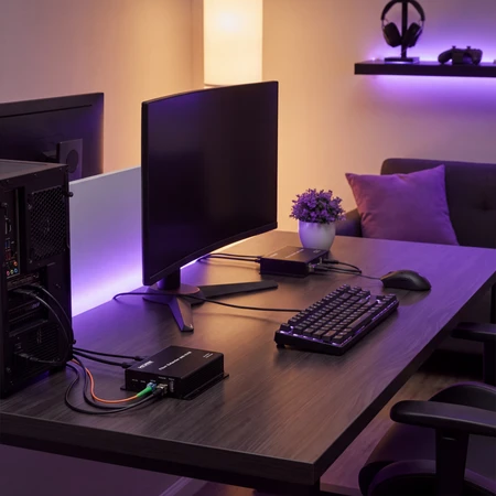 Spacetronik HDMI į šviesolaidį konverteris SPH-FO15 KVM
