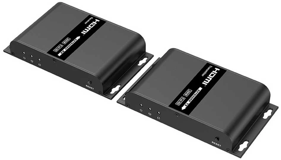 HDMI optinio pluošto rinkinys: TX ir RX įrenginiai