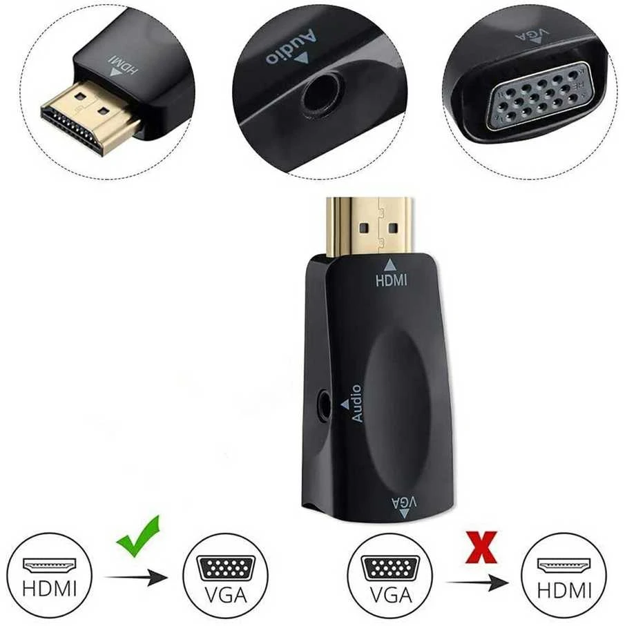 Spacetronik HDMI į VGA keitiklis su scheminiu pavaizdavimu