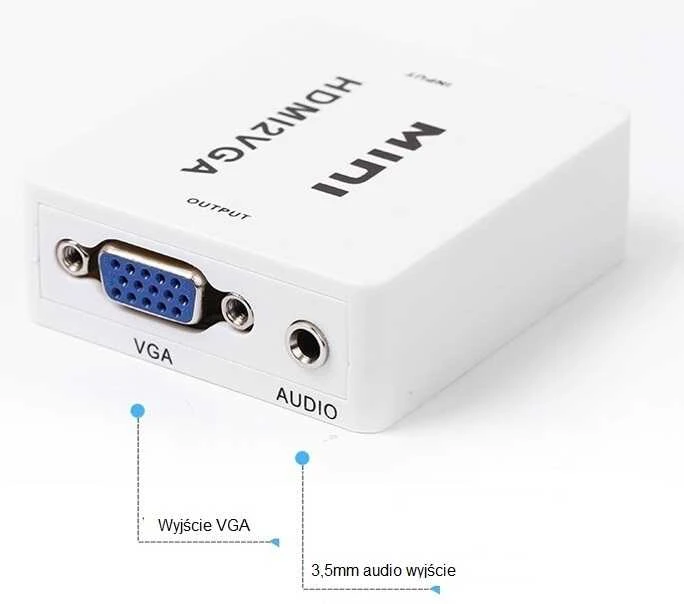 Spacetronik adapteris su VGA ir audio jungtimis