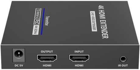 HDMI į LAN siųstuvas sujungimų jungtys