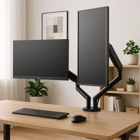 Spacetronik Spyruoklinis laikiklis 2 monitoriams 13-36" SPAF120B