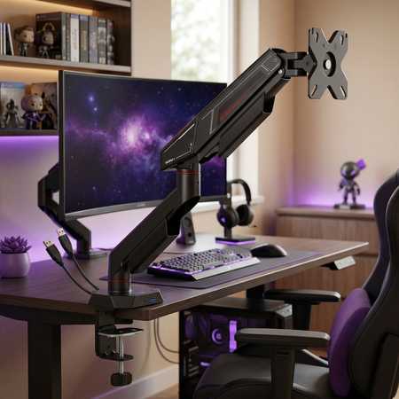 Spacetronik Laikiklis na monitorius SPASS110B su portami USB