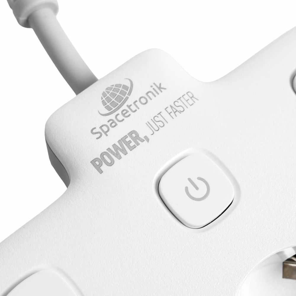Spacetronik 2x maitinimo juosta, 4xUSB įkroviklis, USB-C PD QC