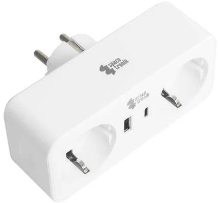 Spacetronik Maitinimo blokas 2xAC 1xUSB 1xUSB-C SPS-PS01W