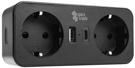 Spacetronik Maitinimo blokas 2xAC 1xUSB 1xUSB-C SPS-PS01B