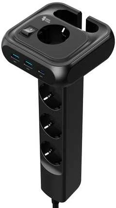 Spacetronik Maitinimo blokas 4xAC 2xUSB 1xUSB-C SPS-PS02B