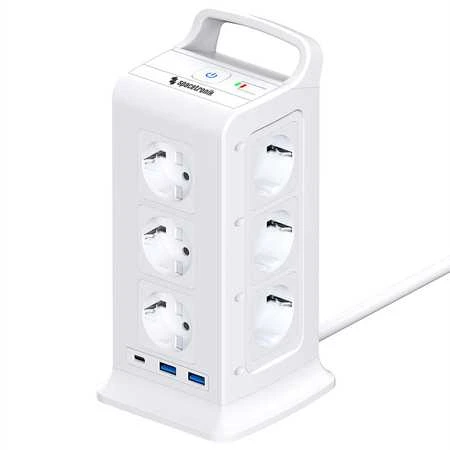 Spacetronik Bokštinis maitinimo blokas 12xAC 2xUSB 1xUSB-C W