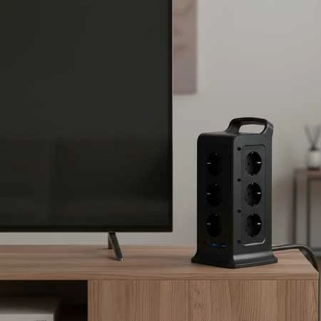 Spacetronik Bokštinis maitinimo lizdas 12xAC 2xUSB 1xUSB-C B