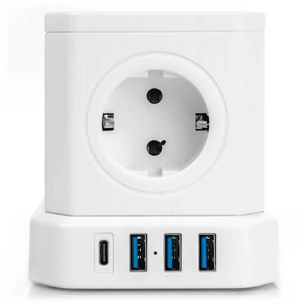 Spacetronik Maitinimo juosta 5xAC 3xUSB 1xUSB-C SPS-C02W